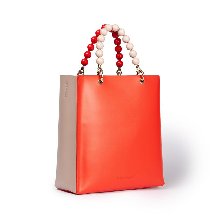 Roberta Gandolfi Zoe Tote bag in pelle bicolor e manicI gioiello Shopping Online