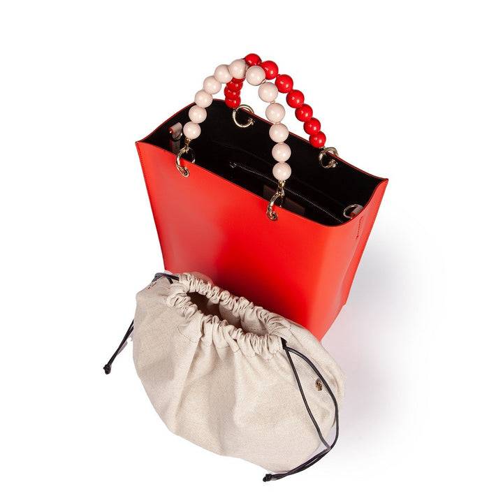 Roberta Gandolfi Zoe Tote bag in pelle bicolor e manicI gioiello Shopping Online