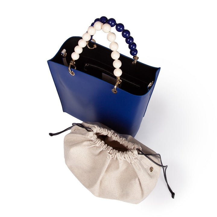Roberta Gandolfi Zoe Tote bag in pelle bicolor e manicI gioiello Affare Del Giorno
