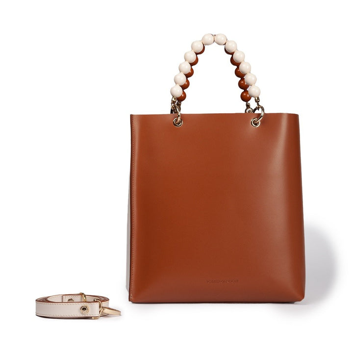 Roberta Gandolfi Zoe Tote bag in pelle bicolor e manicI gioiello Prezzo Ridotto