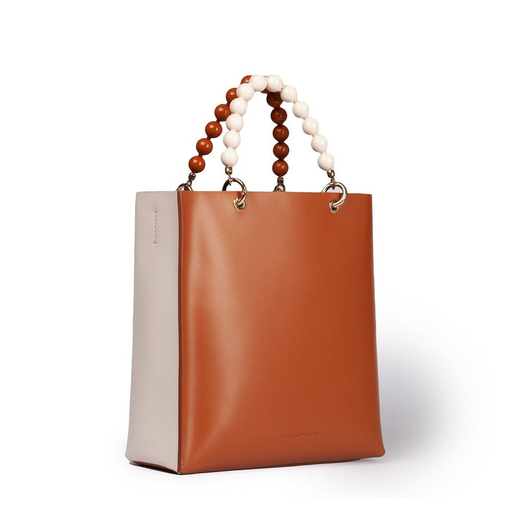 Roberta Gandolfi Zoe Tote bag in pelle bicolor e manicI gioiello Prezzo Ridotto