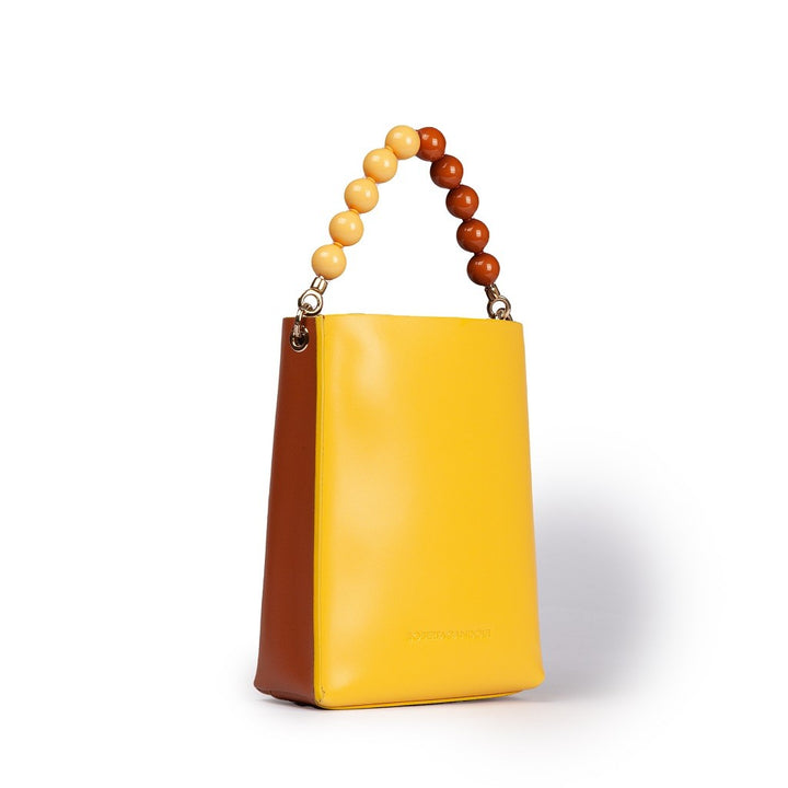 Roberta Gandolfi Zoe mini bag in pelle bicolor e manico gioiello Convenienza