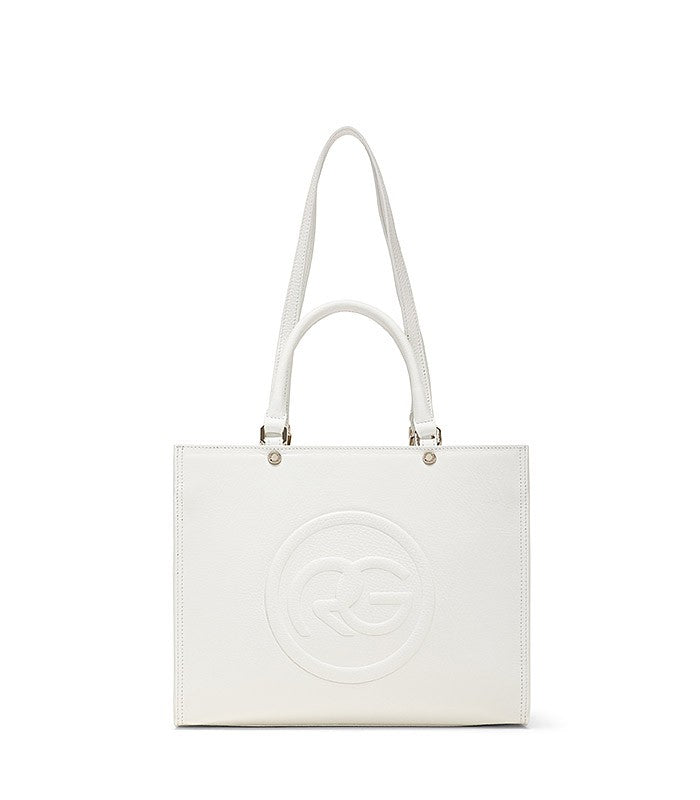 Roberta Gandolfi Roberta Pelle medium Borsa a mano in pelle con doppi spallacci per essere portata a spalla e tramezza Nuova