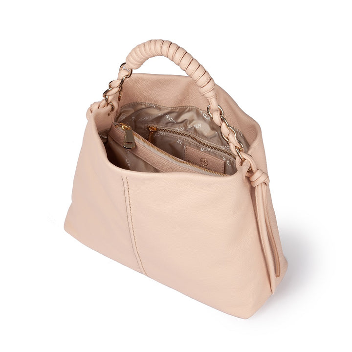 Roberta Gandolfi Amina large borsa a mano in pelle con manico tubolare fasciato e tracolla staccabile Fornitura limitata