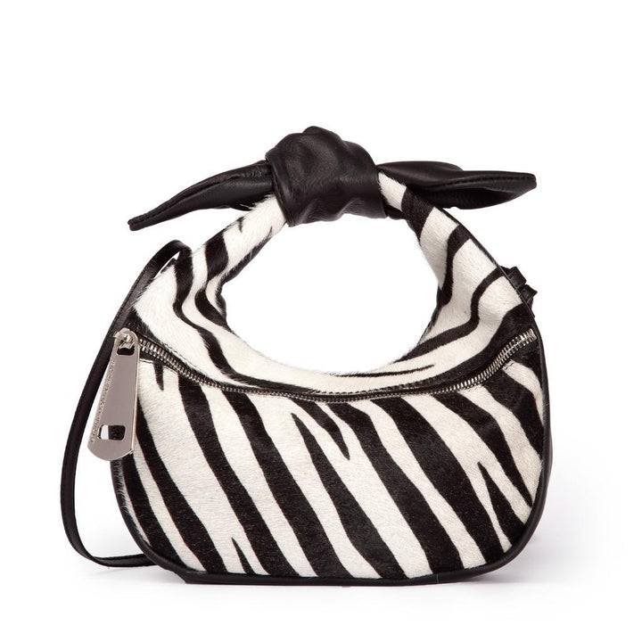 Roberta Gandolfi Bunny Pony mini bag in pony stampa animalier e finiture in pelle di vitello con tracolla staccabile Promozione temporanea