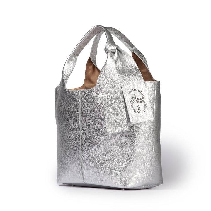 Roberta Gandolfi Maia Tote borsa hobo in pelle martellata Fino al 50% di sconto