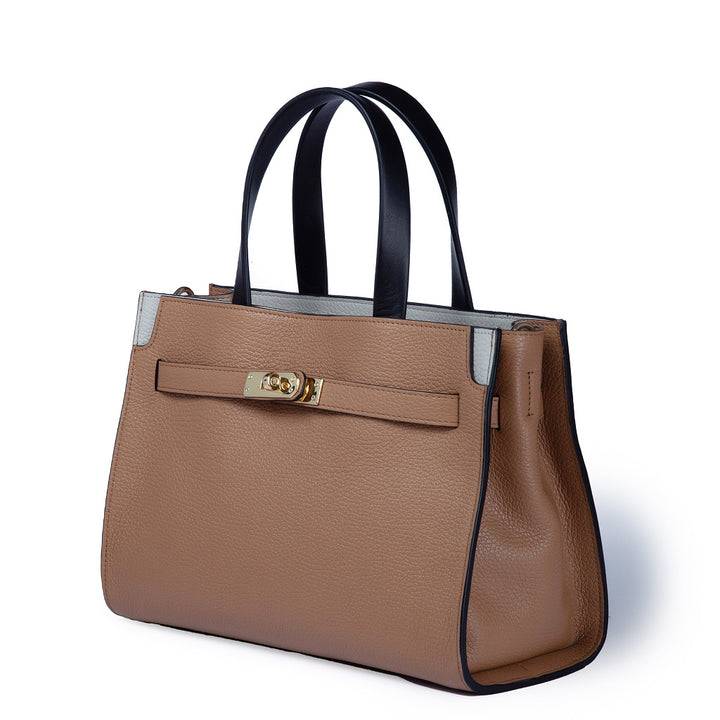 Roberta Gandolfi Frida Handbag in pelle martellata con tracolla logata in tessuto regolabile Fino al 55% di sconto