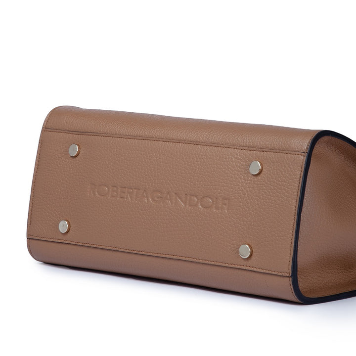 Roberta Gandolfi Frida Handbag in pelle martellata con tracolla logata in tessuto regolabile Fino al 55% di sconto