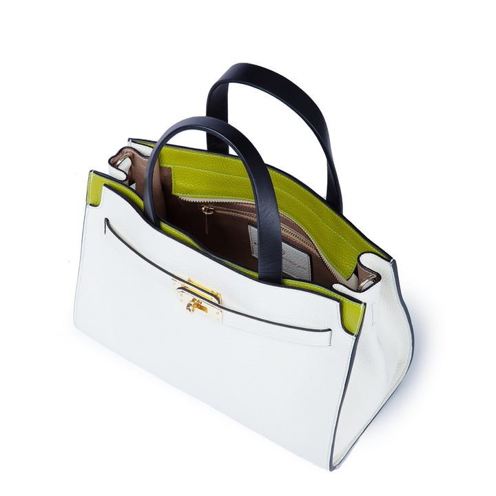 Roberta Gandolfi Frida Handbag in pelle martellata con tracolla logata in tessuto regolabile Solo un giorno rimasto