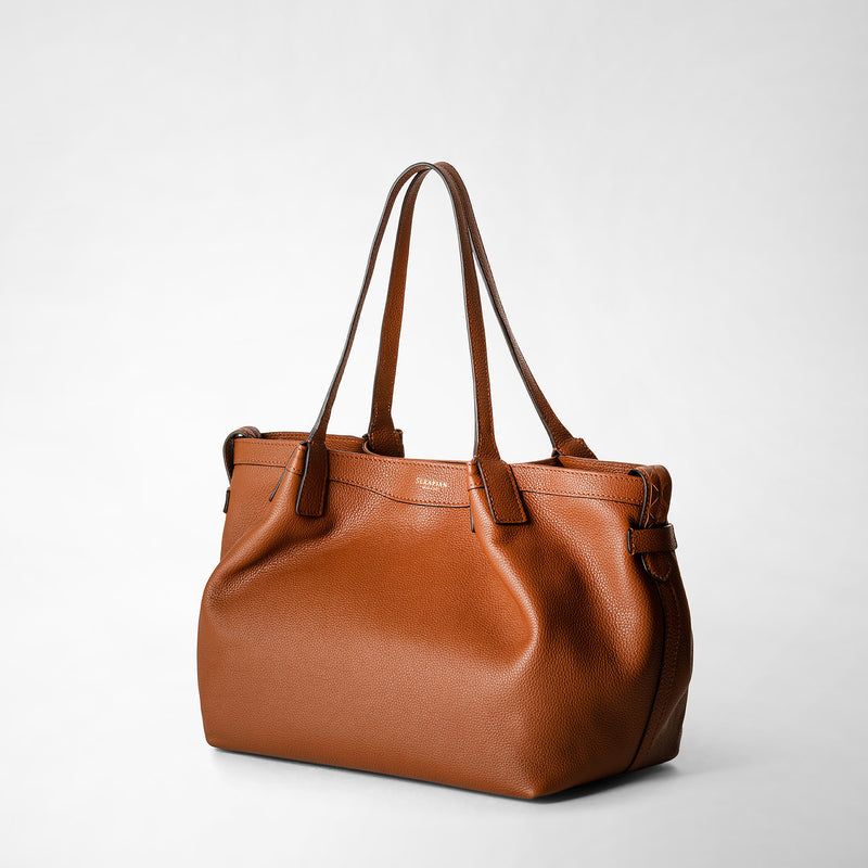 Serapian Tote bag secret piccola in pelle rugiada cuoio Shopping Online
