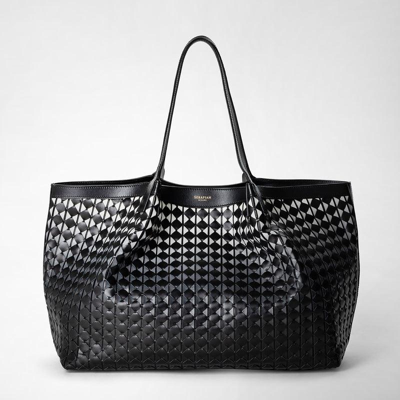 Serapian Tote bag secret in mosaico chiaroscuro Sottocosto