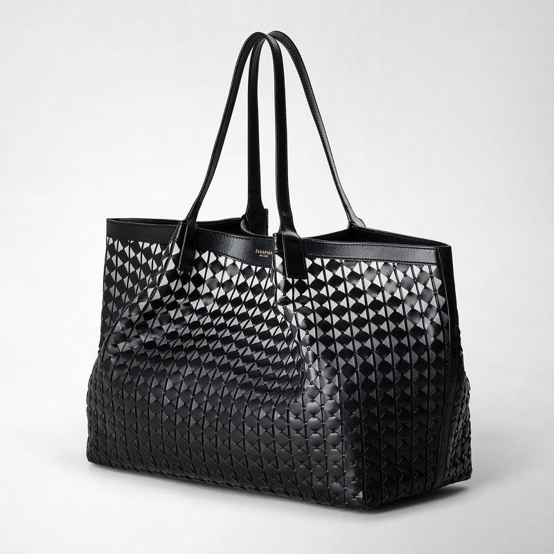 Serapian Tote bag secret in mosaico chiaroscuro Sottocosto