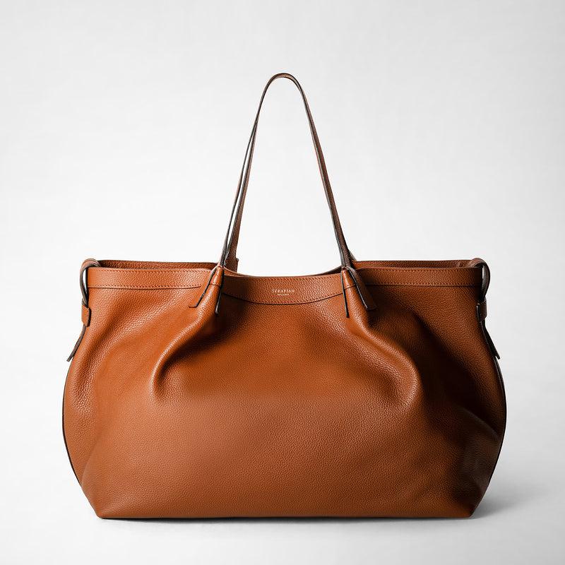 Serapian Tote bag secret in pelle rugiada cuoio Novità