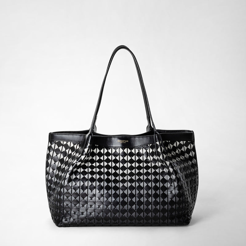 Serapian Tote bag secret piccola in mosaico chiaroscuro Offerta