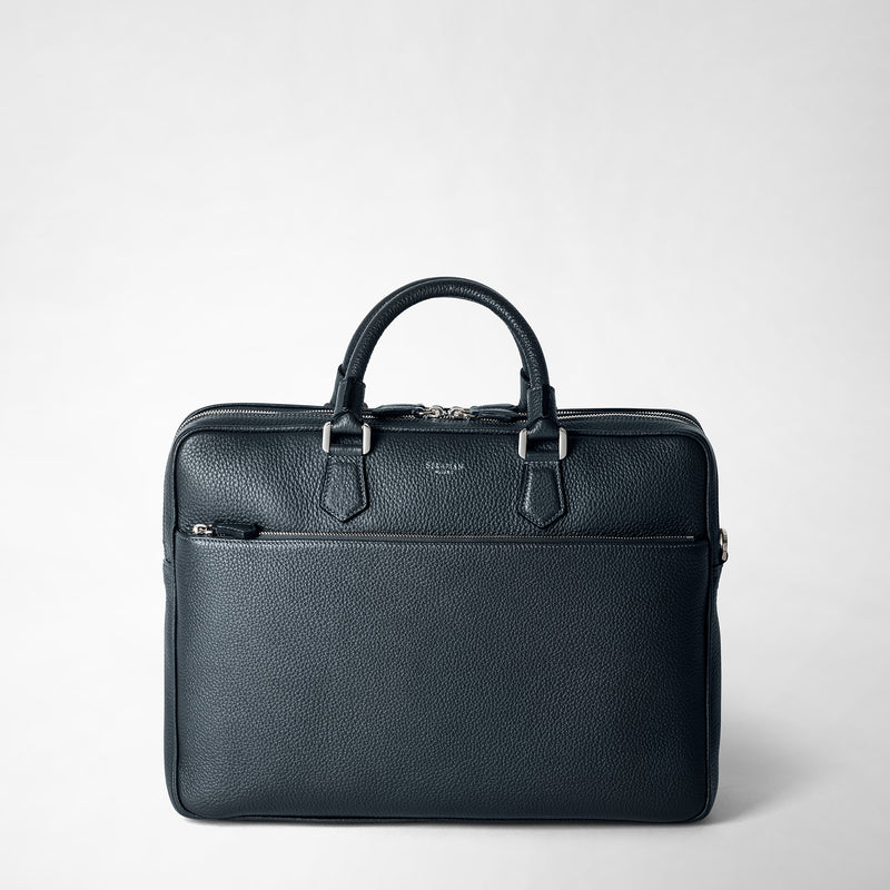 Serapian Borsa business grande in pelle cachemire blu navy Offerte