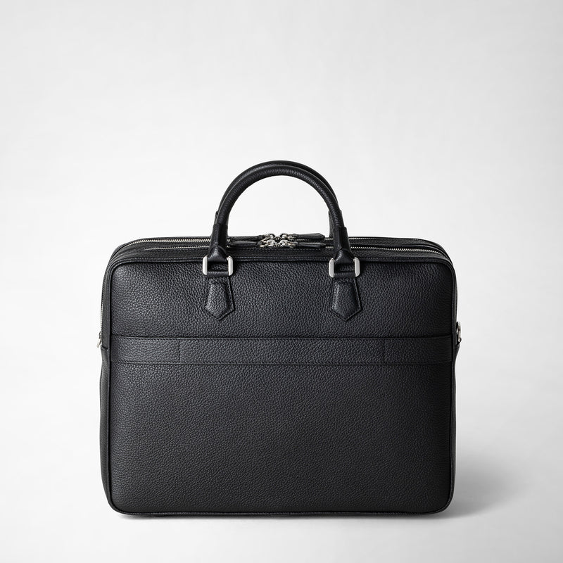 Serapian Borsa business grande in pelle cachemire nera Hotsell