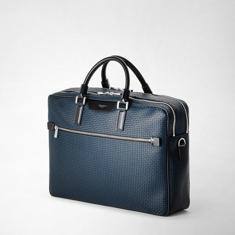 Serapian Borsa business scomparto stepan blu oceano-nero Saldi Di Fabbrica