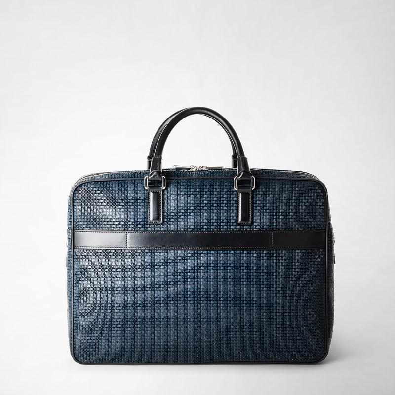 Serapian Borsa business scomparto stepan blu oceano-nero Saldi Di Fabbrica