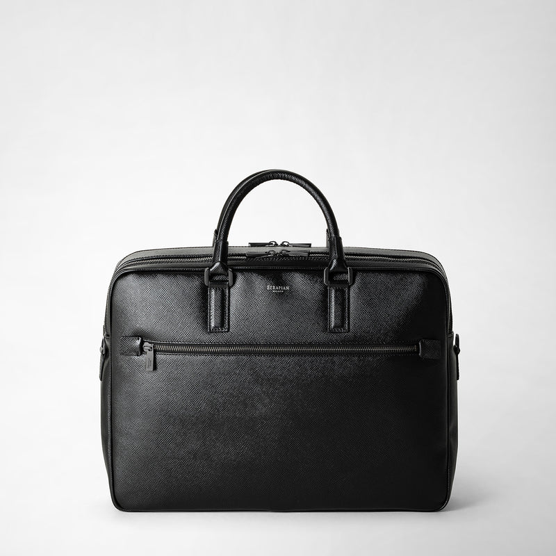 Serapian Borsa business doppio scomparto pelle evoluzione nero Negozio