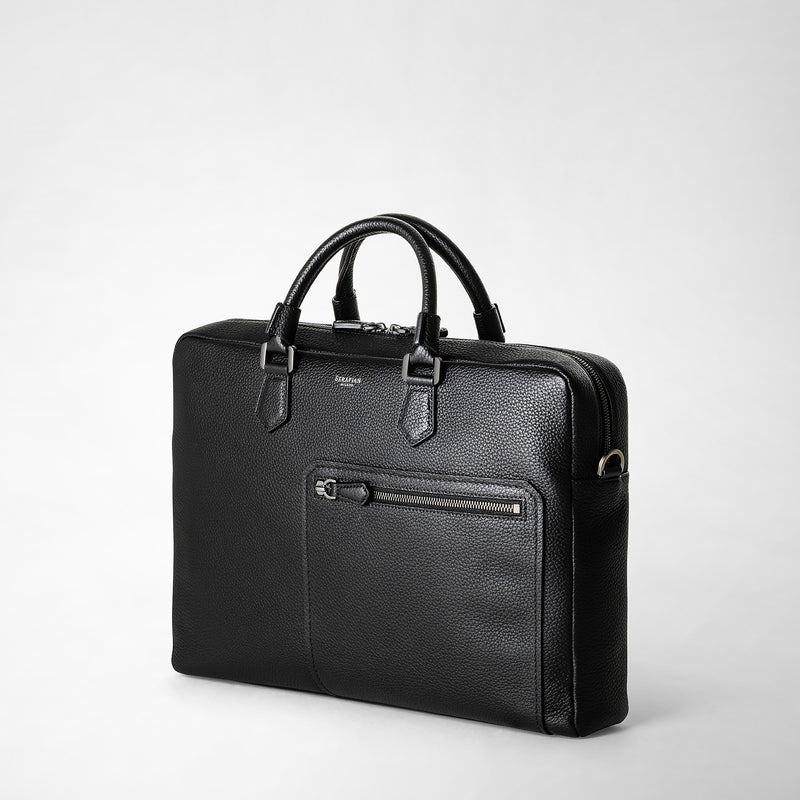 Serapian Borsa business quattordici in pelle cachemire Nuova