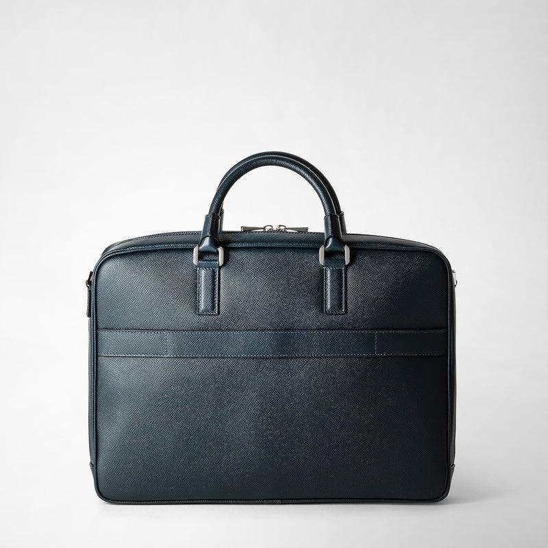 Serapian Borsa business slim in pelle evoluzione blu navy 2025