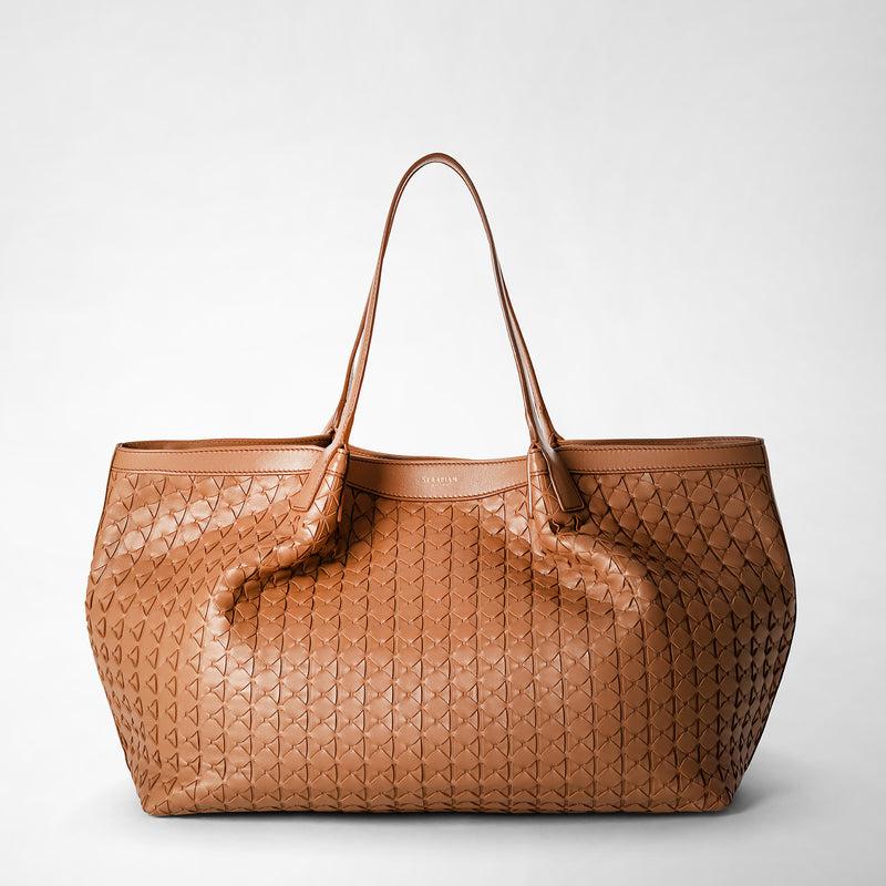 Serapian Secret tote bag in mosaico tan Spedizione Gratuita