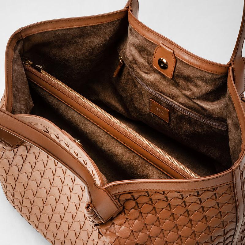 Serapian Secret tote bag in mosaico tan Spedizione Gratuita