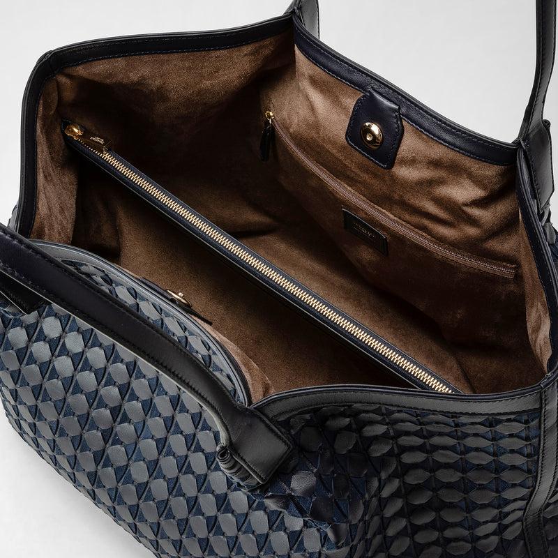 Serapian Secret tote bag in mosaico midnight blue Qualità Garantita
