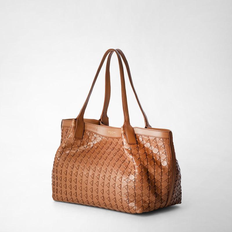 Serapian Small secret tote bag in mosaico tan Affare Del Giorno