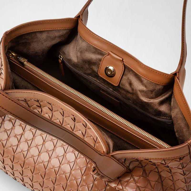 Serapian Small secret tote bag in mosaico tan Affare Del Giorno