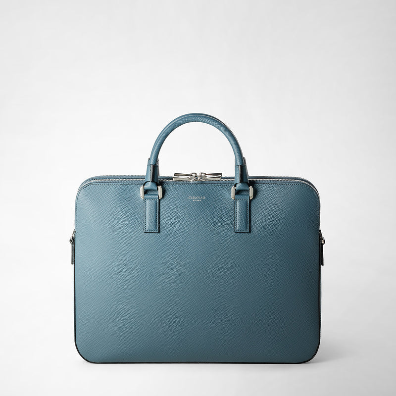 Serapian BORSA BUSINESS SLIM CON DOPPIA ZIP IN PELLE EVOLUZIONE Offerta