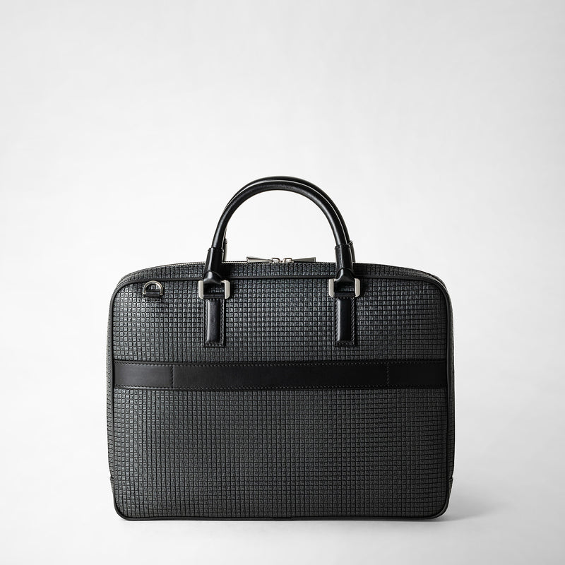 Serapian Borsa business extra slim in stepan asfalto-nero In Vendita