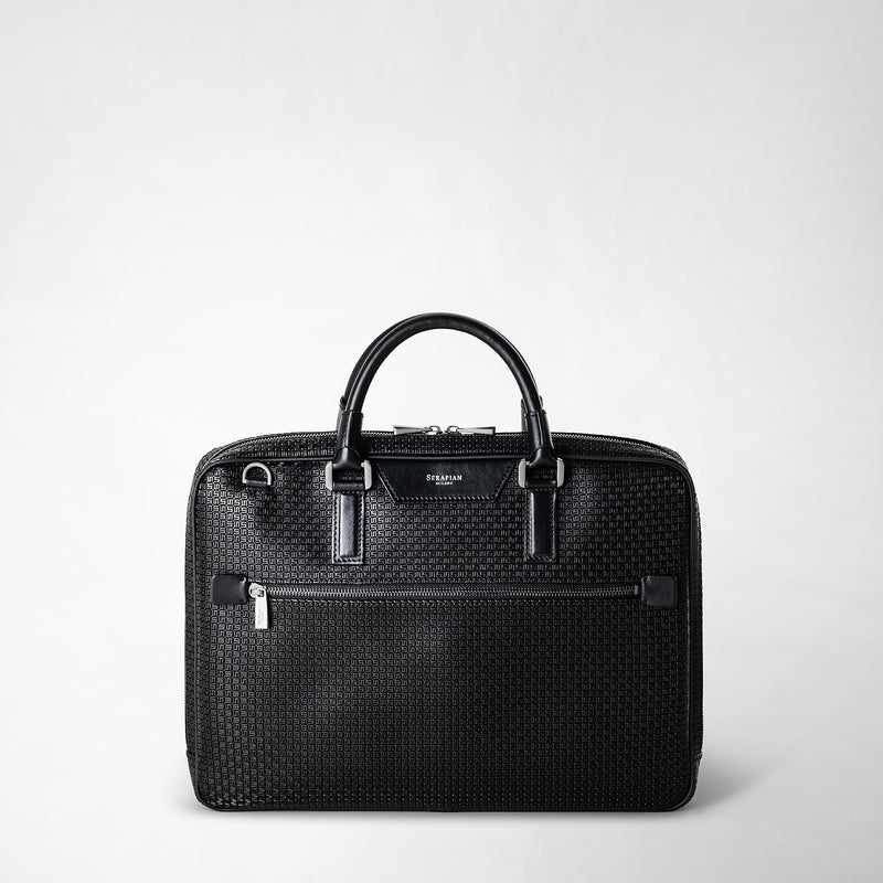 Serapian Borsa business extra slim in stepan nero-nero eclissi Offerte