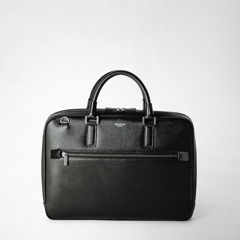 Serapian Borsa business extra slim in pelle evoluzione nero Hotsell