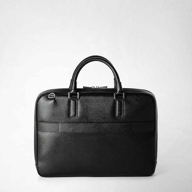Serapian Borsa business extra slim in pelle evoluzione nero Hotsell