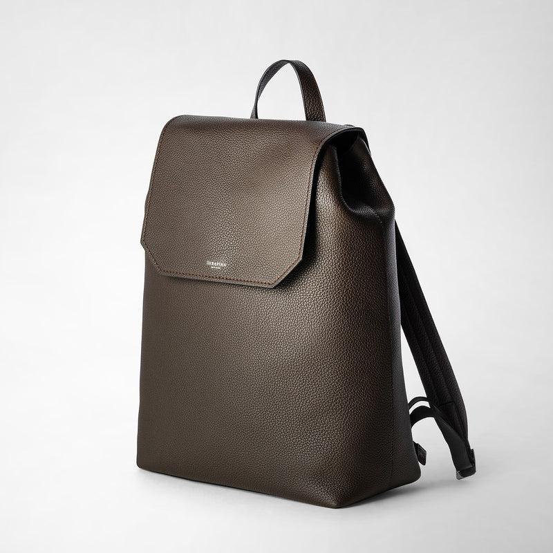 Serapian Day backpack in cachemire leather espresso Vendita Economica