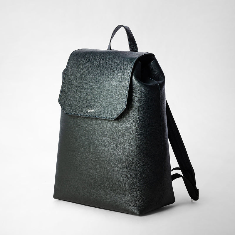Serapian Day backpack in cachemire leather navy blue Saldi Di Fabbrica