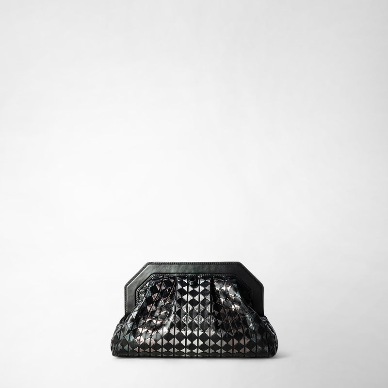Serapian CLUTCH SECRET IN MOSAICO ED ELAPHE In Saldo