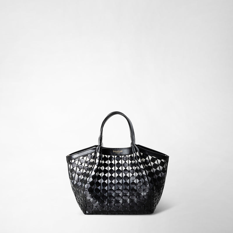 Serapian Borsa secret mini in mosaico chiaroscuro Nuova