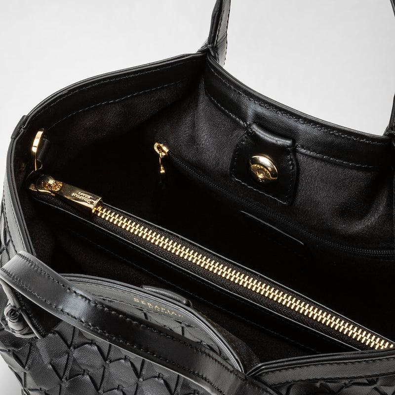 Serapian Borsa secret mini in mosaico nero Promozione