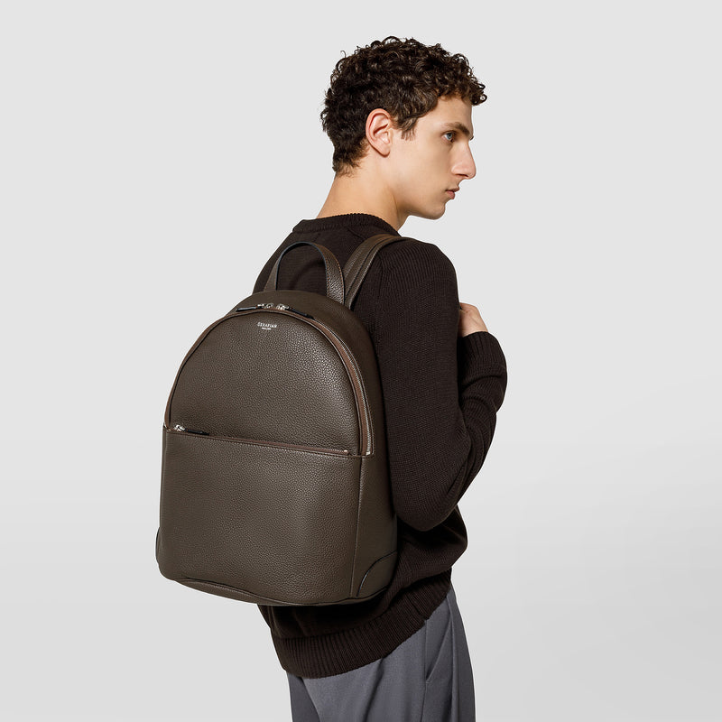 Serapian Backpack in cachemire leather espresso Soddisfazione Garantita