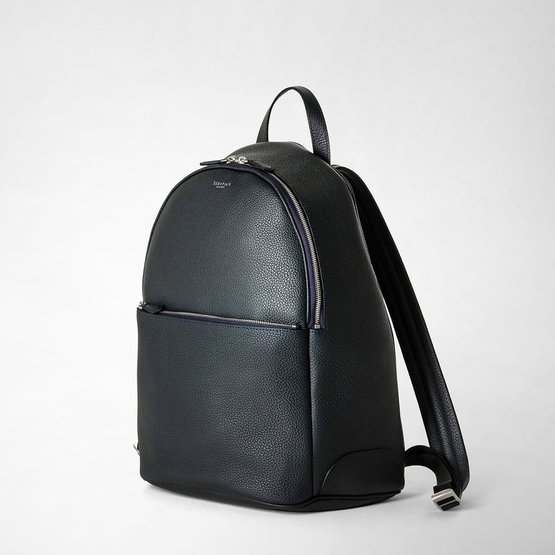 Serapian Zaino in pelle cachemire blu navy Negozi Online