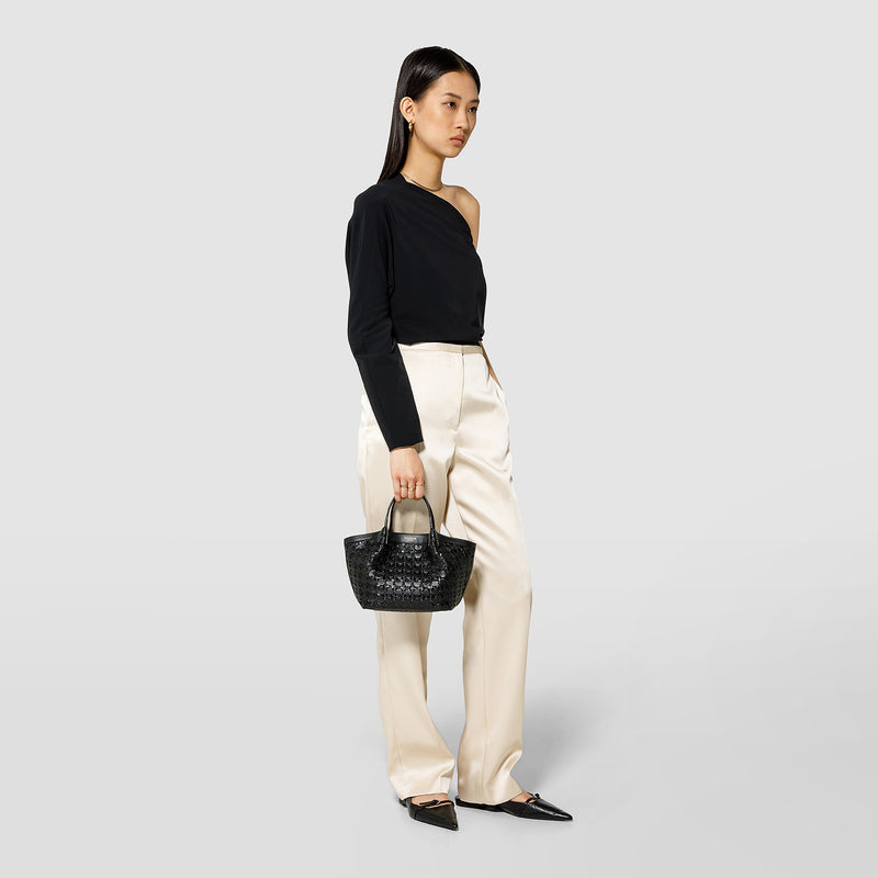 Serapian Mini secret bag in mosaico and elaphe black Outlet