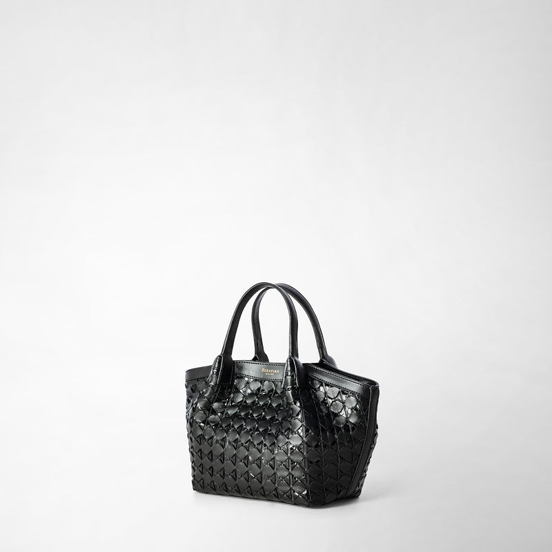 Serapian Mini secret bag in mosaico and elaphe black Outlet