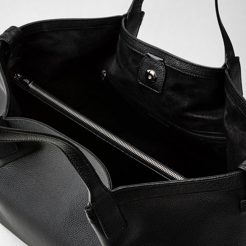 Serapian Tote bag secret in pelle rugiada nero Hotsell