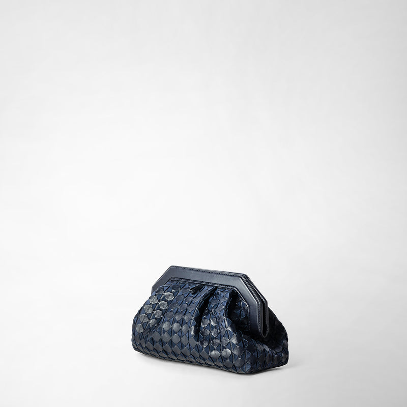 Serapian Secret clutch bag in mosaico midnight blue Italia