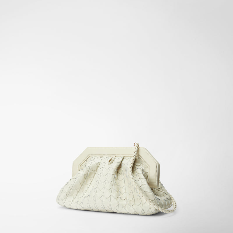 Serapian Clutch secret in mosaico panna In Linea