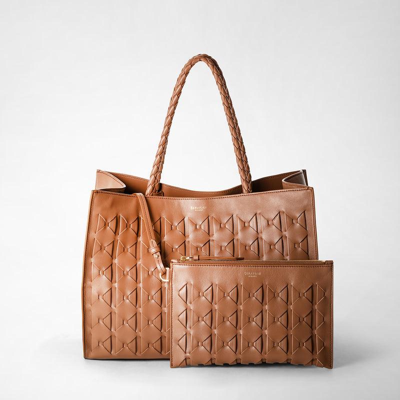 Serapian 1928 tote bag in mosaico tan Qualità Garantita
