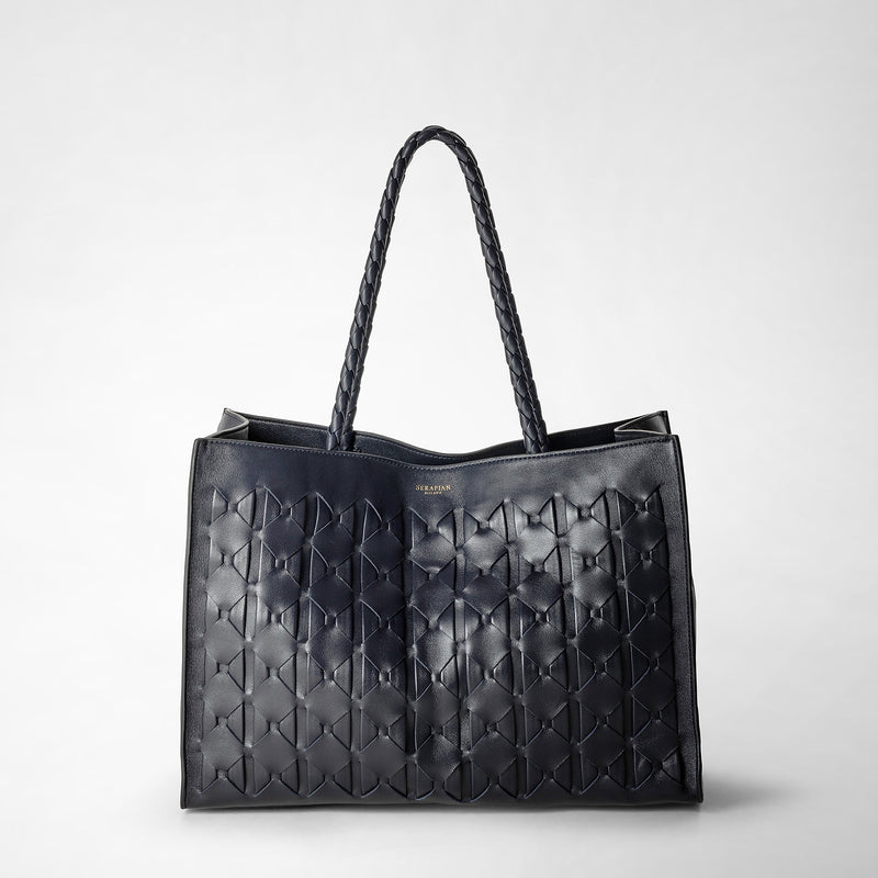 Serapian 1928 tote bag in mosaico midnight blue Negozi Online