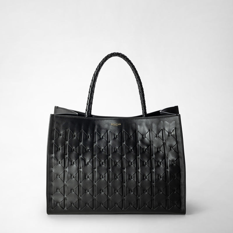 Serapian 1928 tote bag in mosaico black Acquista Ora